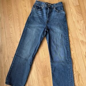 Levi's Blue Denim with Brown Leather Patch